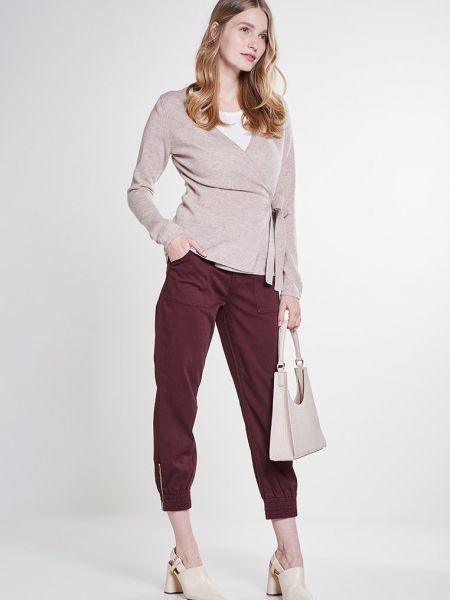 Jeansy relaxed fit J-brand bordowe