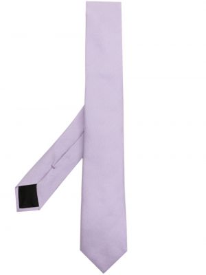 Jedwabny haftowany krawat Givenchy fioletowy
