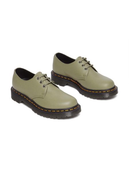 Kožne cipele bez pete Dr. Martens zelena