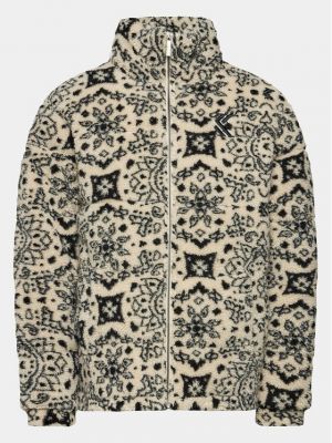 Voľná priliehavá bunda s paisley vzorom Karl Kani béžová