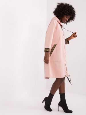 Mikina s kapucňou na zips Fashionhunters ružová