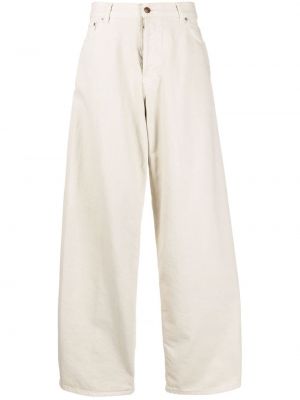 Βαμβακερό παντελόνι σε φαρδιά γραμμή Haikure λευκό