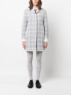 Manteau en tweed Thom Browne gris