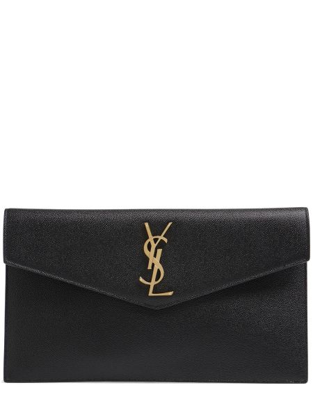 Bolso clutch de cuero Saint Laurent