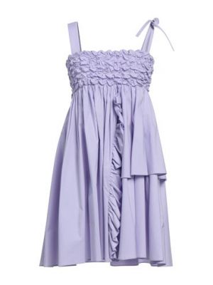 Mini vestido de algodón Vivetta violeta