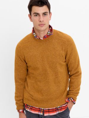 Sweter wełniany Gap brązowy