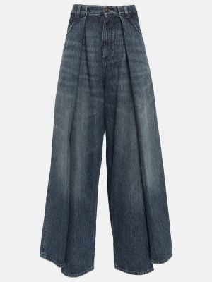 Voľné džínsy s vysokým pásom Balenciaga modrá