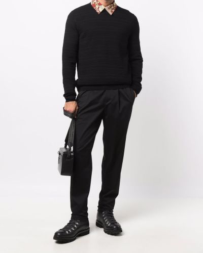 Vilnonis megztinis iš merino vilnos Billionaire juoda