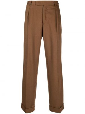 Pantaloni con piume Pt Torino marrone