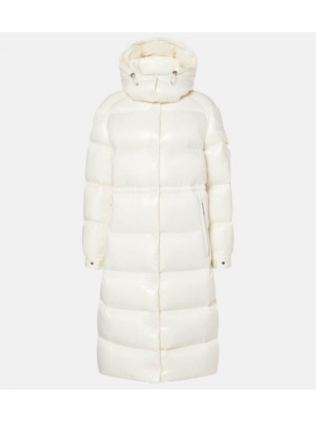 Ner lång kappa Moncler vit