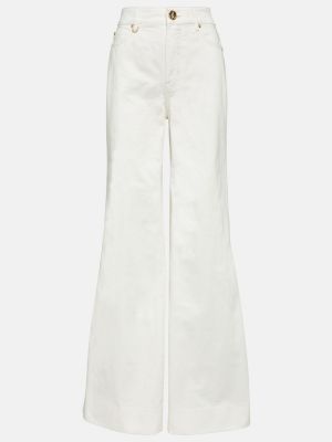 Pantaloni cu talie înaltă Zimmermann alb