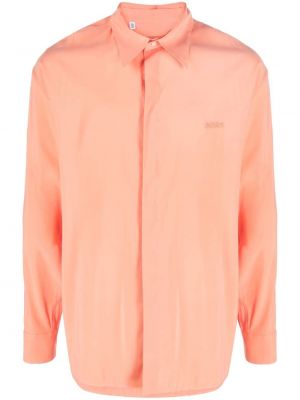 Skjorta med broderi Msgm orange