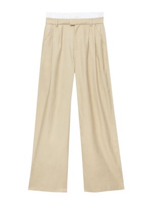 Pantaloni plissettati Pull&bear beige