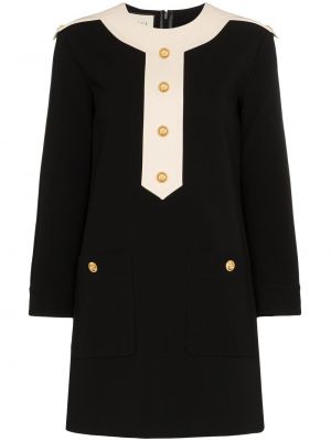 Mini vestido ajustado con botones Gucci negro
