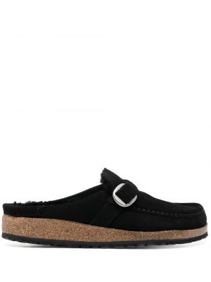 Semsket skinn sandaler Birkenstock svart