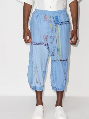 Pantalones cortos con bordado By Walid azul