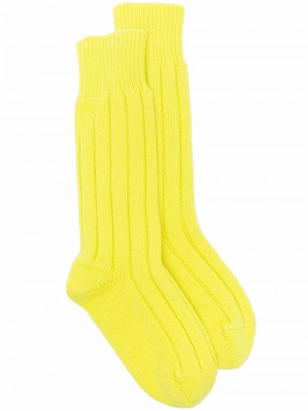 Calcetines de cachemir con estampado de cachemira Bottega Veneta amarillo