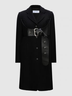 Черное пальто Off-white
