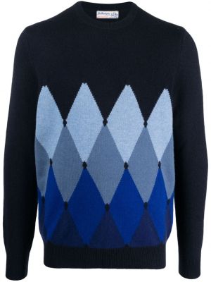Pull en tricot à motif argyle Ballantyne bleu