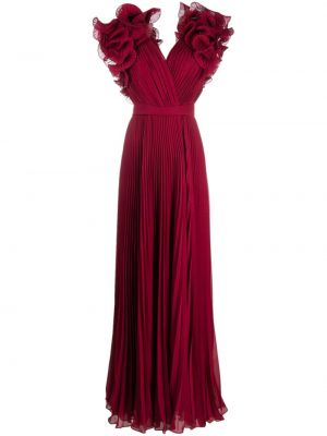 Rochie de seară de mătase Elie Saab roșu