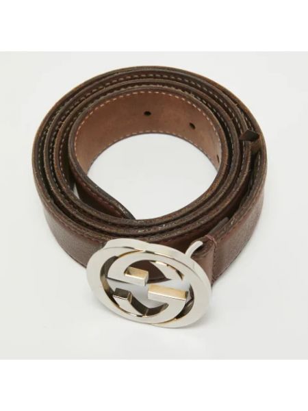 Cinturón de cuero Gucci Vintage marrón