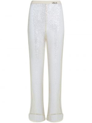 Παντελόνι από διχτυωτό Karl Lagerfeld χρυσό