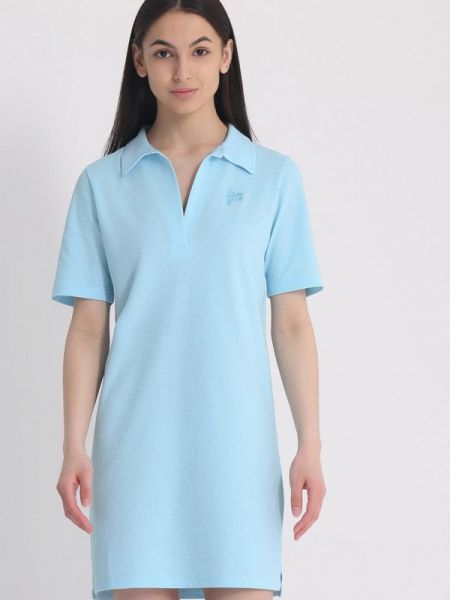 Платье-футболка апрель голубое