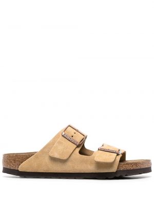 Semišové sandále Birkenstock béžová