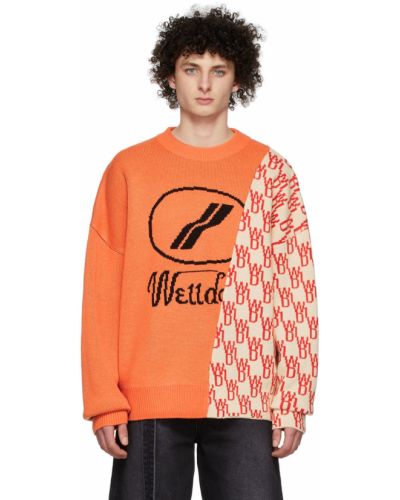 Sweter We11done, pomarańczowy