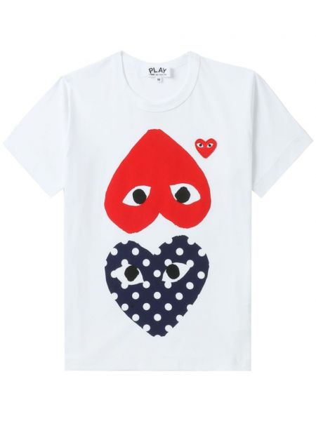 T-shirt Comme Des Garçons Play hvid