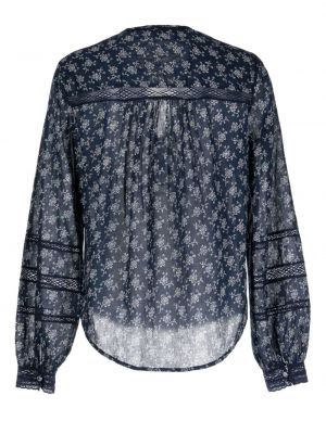 Geblümt bluse aus baumwoll mit print Veronica Beard blau