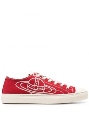 Sneakerși cu imagine Vivienne Westwood roșu