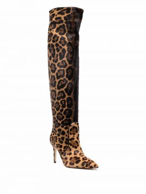 Leopardí kotníkové boty s potiskem Scarosso