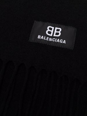 Schal mit fransen Balenciaga schwarz