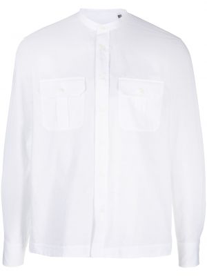 Pamučna lanena košulja Corneliani bijela