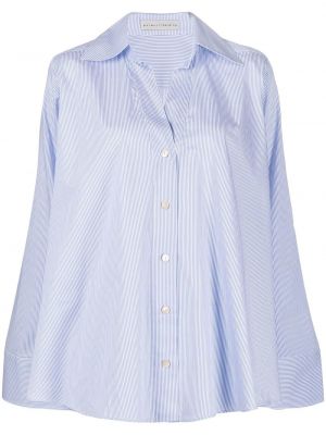 Βαμβακερό πουκάμισο σε φαρδιά γραμμή Palmer//harding μπλε