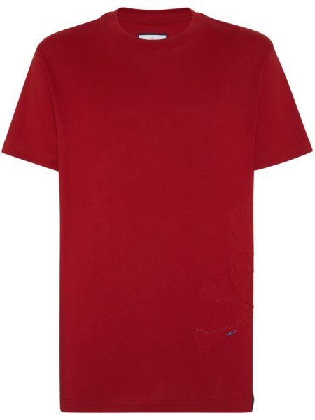 Kokvilnas t-krekls ar apdruku Philipp Plein sarkans