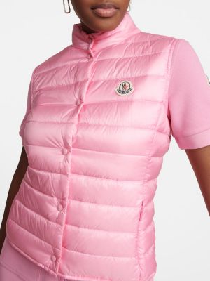 Pérová prešívaná vesta Moncler ružová