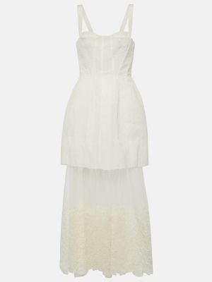 Nėriniuotas maksi suknelė Simkhai balta