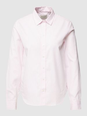 Bluzka w paski Gant różowa