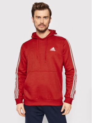 Polaire à rayures Adidas rouge