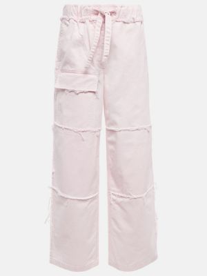 Παντελόνι cargo με ψηλή μέση Dries Van Noten ροζ