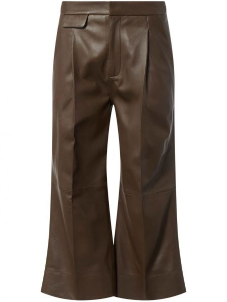 Pantaloni dritti plissettati Equipment marrone