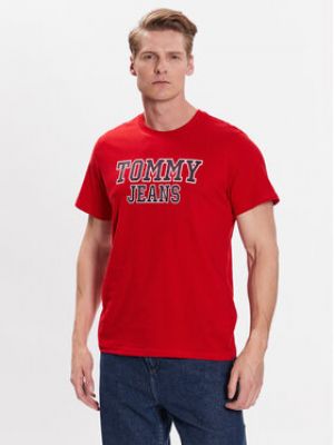 Tričko Tommy Jeans červené