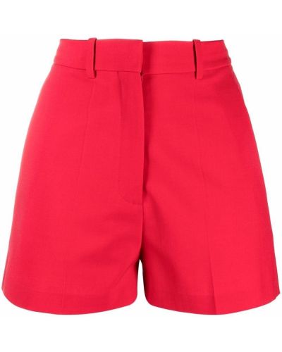 Pantalones cortos de cintura alta Valentino rojo