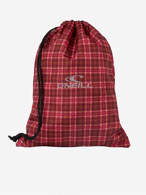 Kockovaný batoh O'neill červená