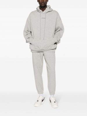 Einfarbiger hoodie mit print Monochrome grau