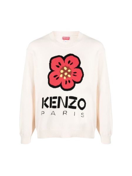 Sweter bawełniany Kenzo beżowy