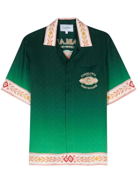 Копринена риза Casablanca зелено