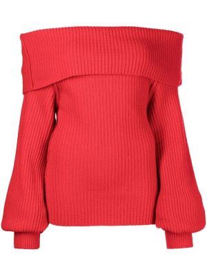 Bavlněné dlouhý svetr s dlouhými rukávy Rebecca Vallance - červená